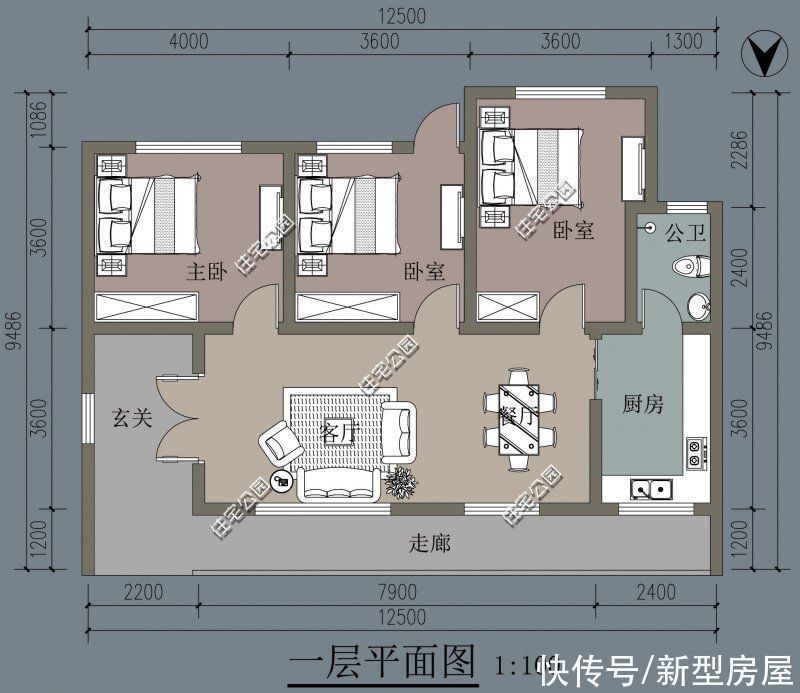 户型|农村别墅不是越高越好，分享10套一层户型图纸，父母看了一定喜欢