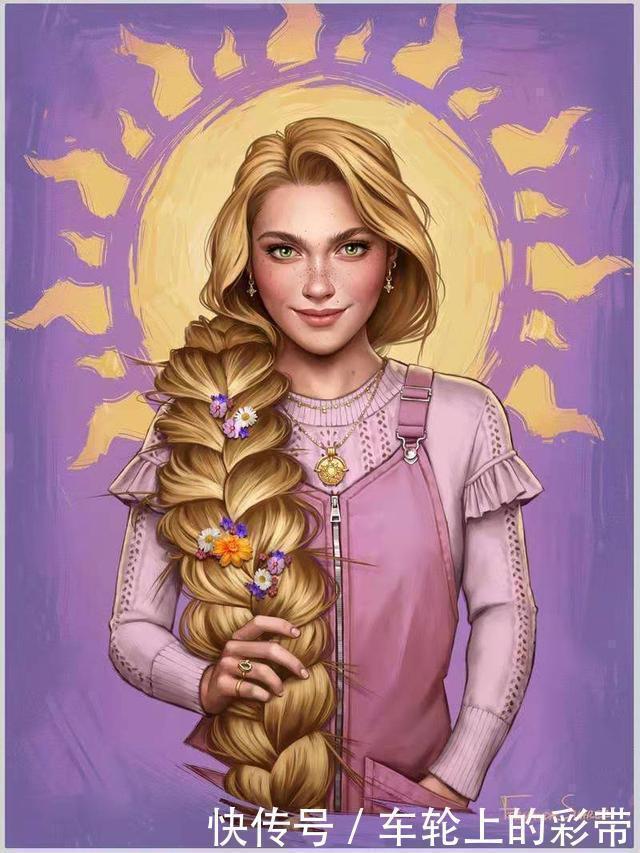 贝儿公主|写实风格迪士尼公主,艾莎公主更换新造型,白雪公主反差太大