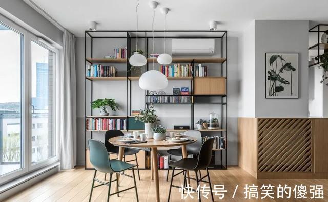 布艺沙发|108㎡现代简约风三室装修,用这样的木格栅做隔断,好美呀