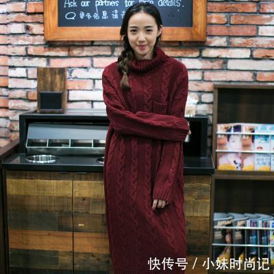 针织裙 女人最适合穿中长款毛衣裙,既显时尚又保暖