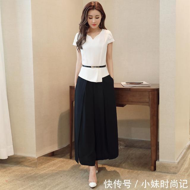 套装|短袖+阔腿裤套装,飘逸的视觉,透出你洒脱的个性