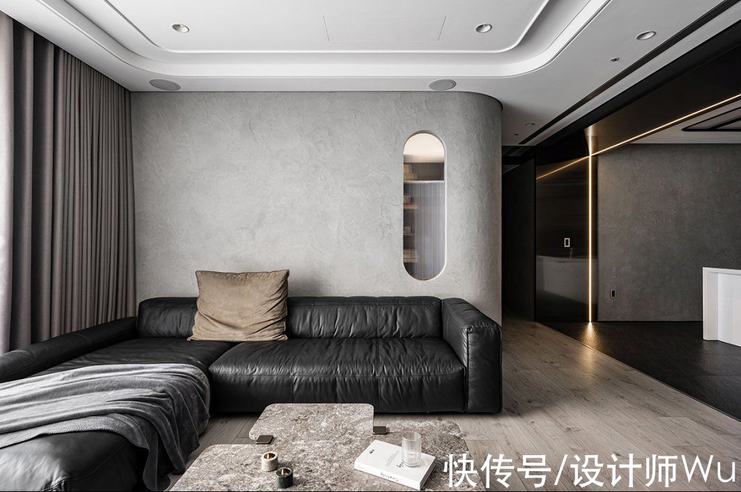 餐厨|深圳115㎡现代岩灰居所，凝合生活与光阴的挥洒笔触