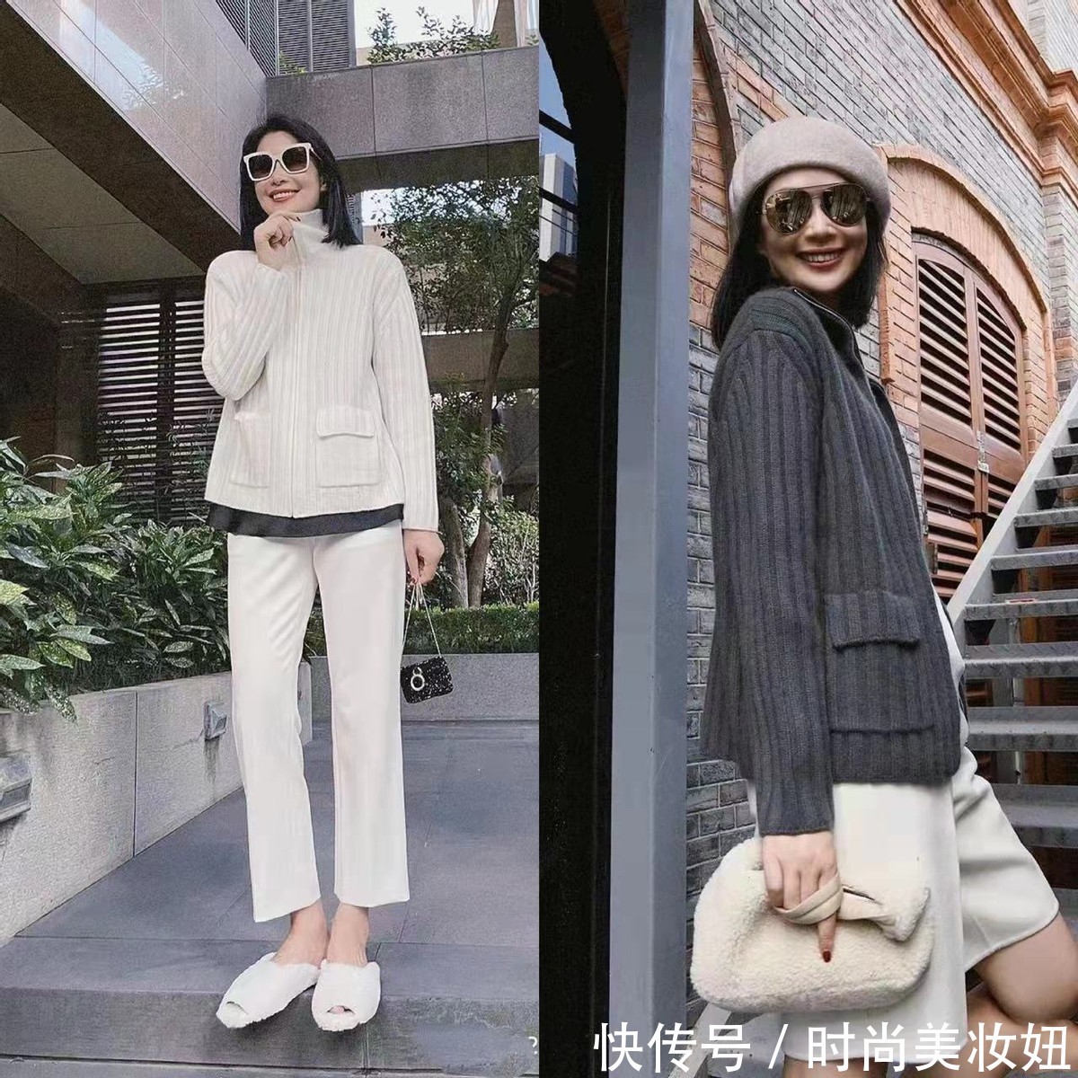 示范|秋冬不费力的毛衣穿搭示范,学会这4点搭配技巧,随便穿都很美