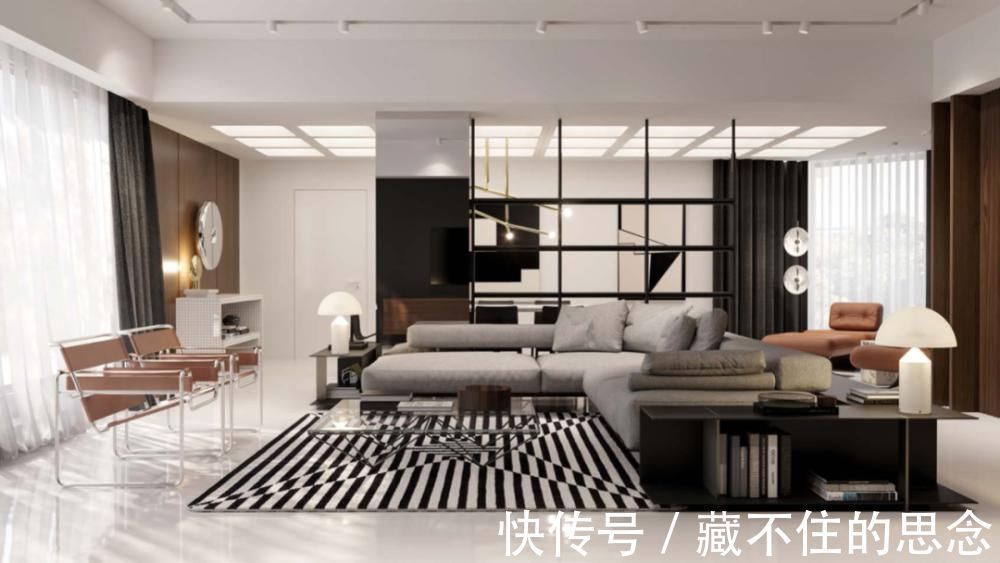 studio|超大客厅+双排式厨房,奢华大平层只做一室一厅也太壕了!