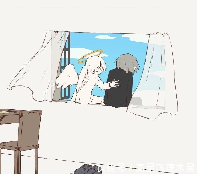 天使|治愈漫画《天使与死神》,甜食控天使遇上忠犬死神,这画面太有爱