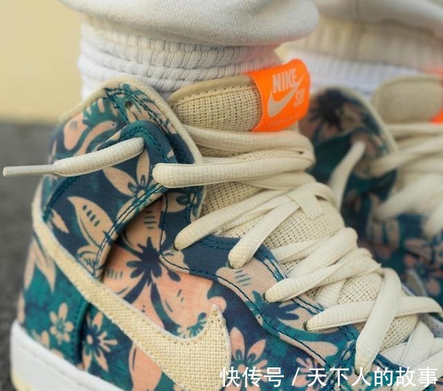 nike 骚气扎染!「夏威夷」Dunk SB Hi上脚首次释出!