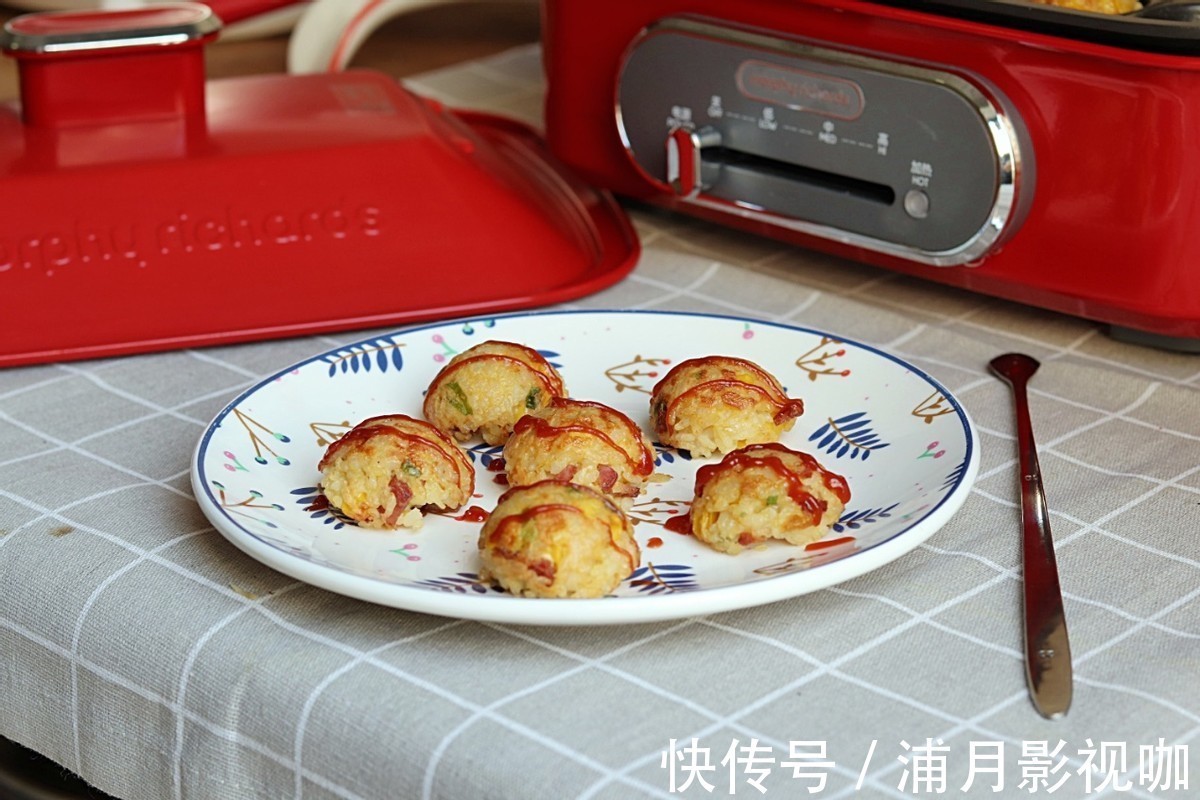 吃法|米饭新吃法，搭配各种食材，煎成美味的丸子，大人小孩都爱吃