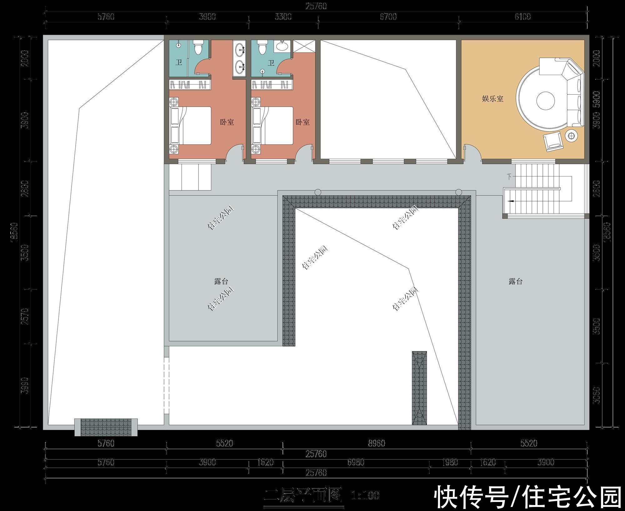 户型|15套挑空客厅户型，专为农村老百姓设计，2021年这样建房面子十足