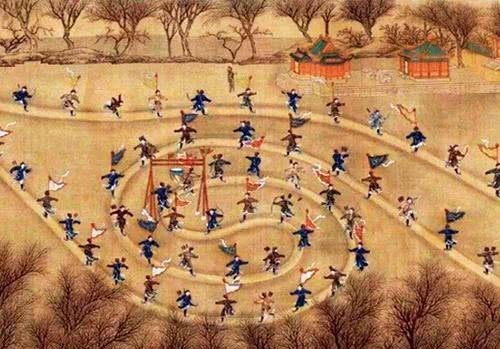 历史|仿古冰嬉表演，清朝四大国俗之一