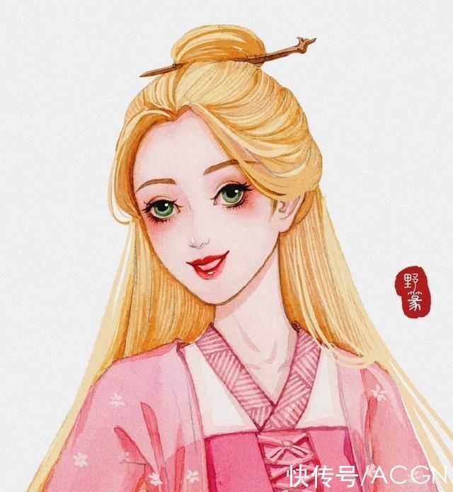 白雪公主|迪士尼公主们不仅换了发型,还穿上了汉服,这份中国风太美了