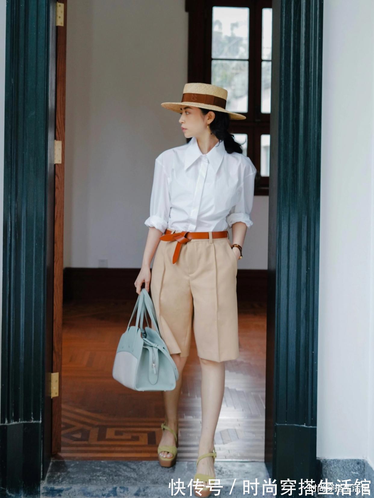 元气满满|真正见过世面的女人,穿衬衫从不配裙子,看三木博主你就知道了