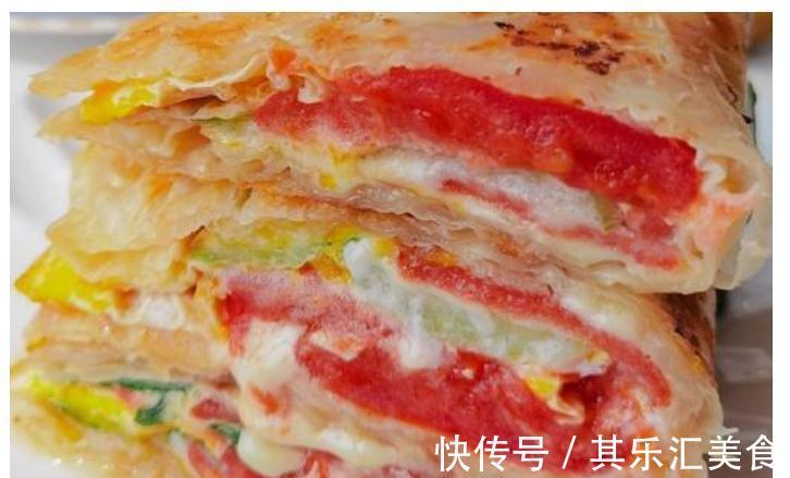 分享一款芝士番茄蛋饼,简单好吃的早餐美味,家中孩子特别喜欢