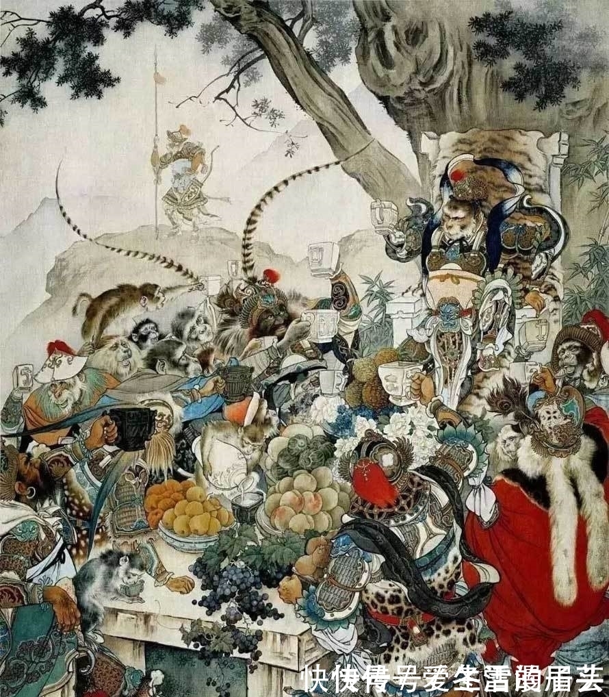 闹天宫#衰落的连环画:刘继卣的8张闹天宫,画出一个叱咤风云的孙大圣!