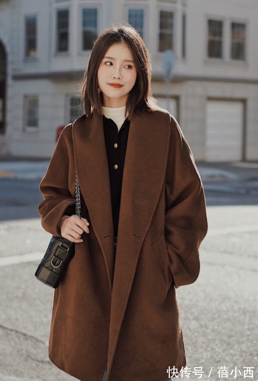 半身裙|大衣最高级还是“棕色系”,优雅知性又气质,适合奔三奔四的女人