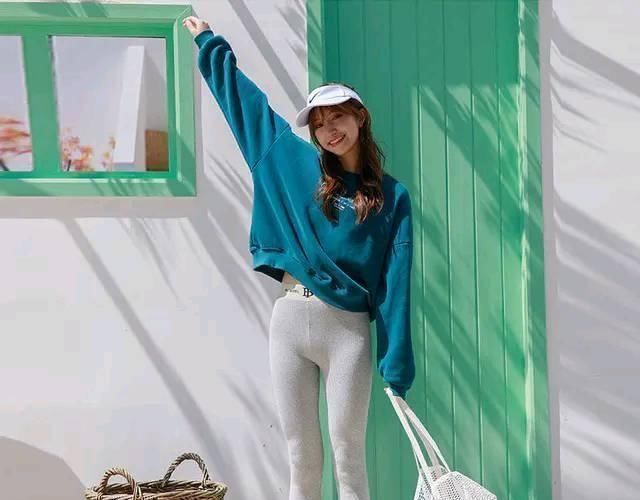 大长腿 春夏季休闲字母高腰打底裤，舒适不失美感，时髦精必备