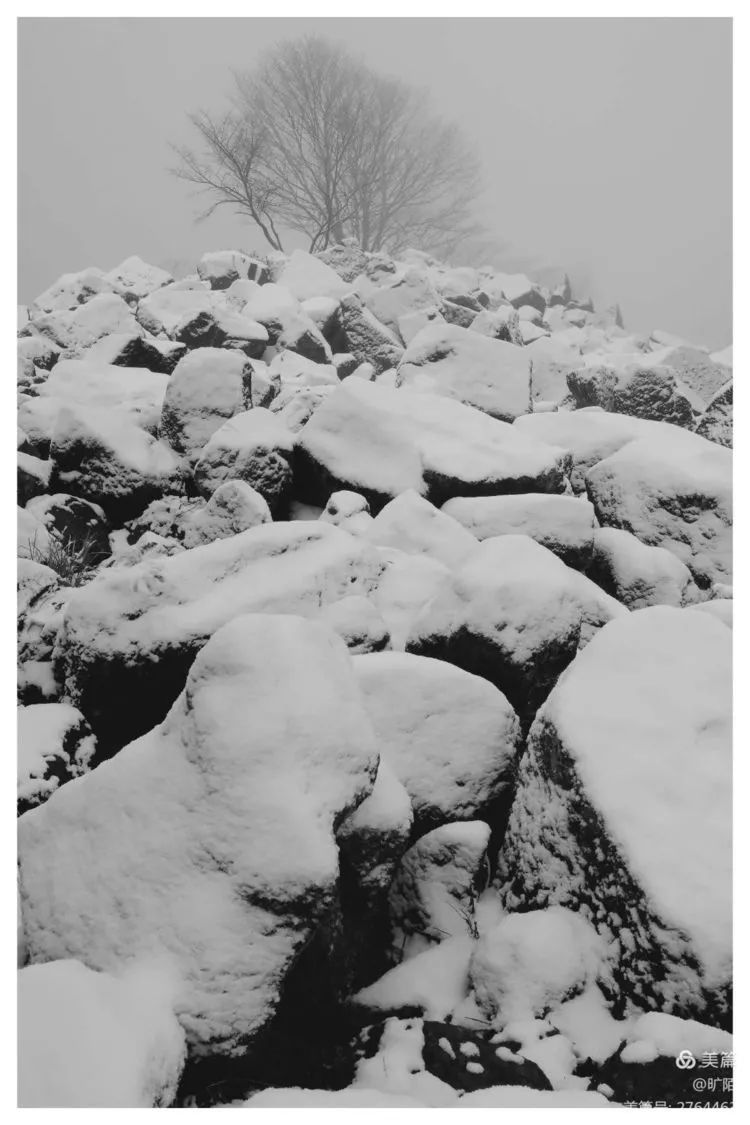 天台|虎年吉祥! 天台苍山顶万年石浪的雪境, 如童话, 如传奇!