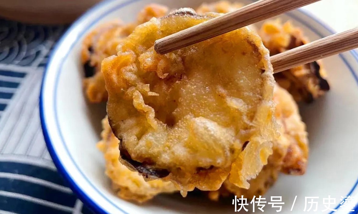 炸茄盒,面糊不能用水调,教你饭店秘制做法,外酥里嫩一咬掉渣