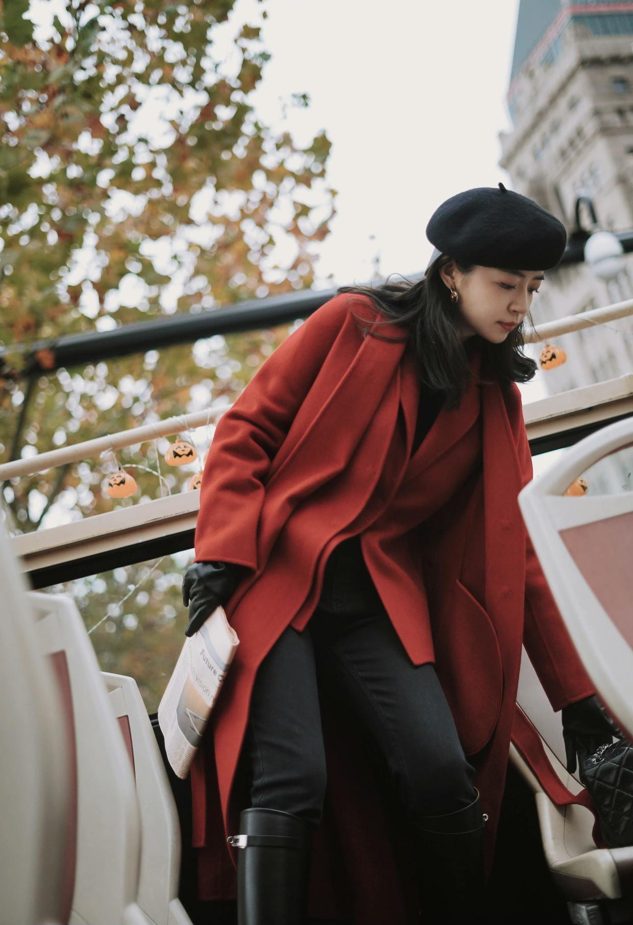 红与黑 降温后不要瞎打扮,瞧三木的“大衣”穿搭,入冬这么搭优雅又好看