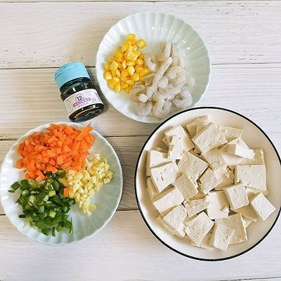 玉米粒|豆腐蒸虾仁