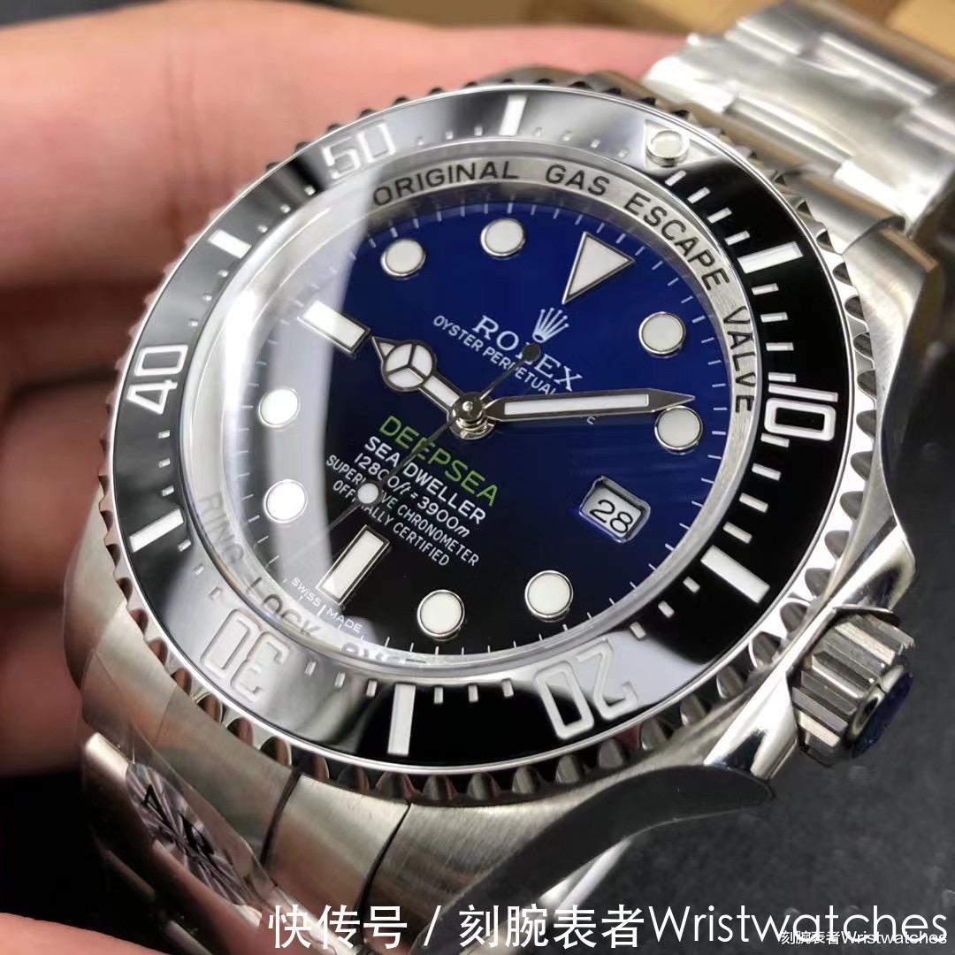 表壳|超级潜水复刻表:AR厂劳力士蓝色渐变鬼王细节工艺评测!