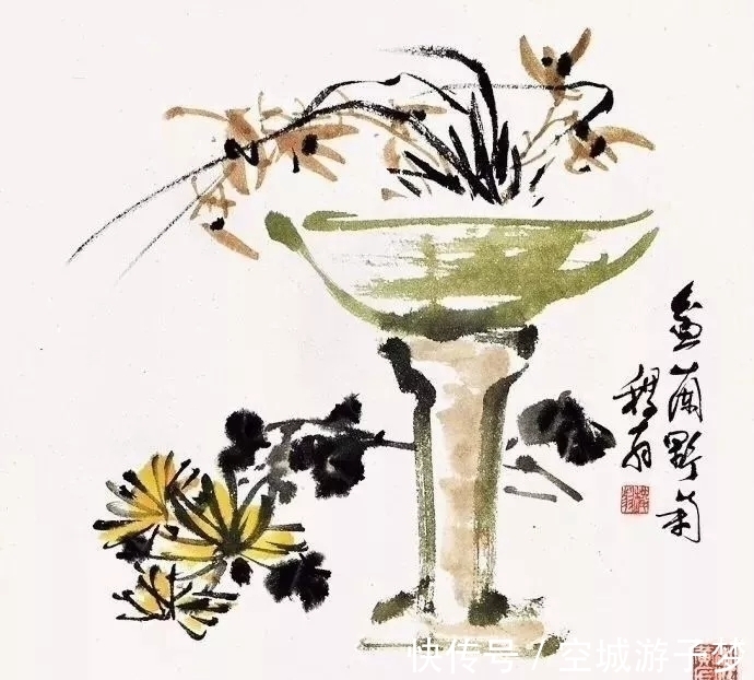 写意花鸟画@寥寥几笔好传神,莫把繁枝扰性灵|黄稷堂大写意花鸟