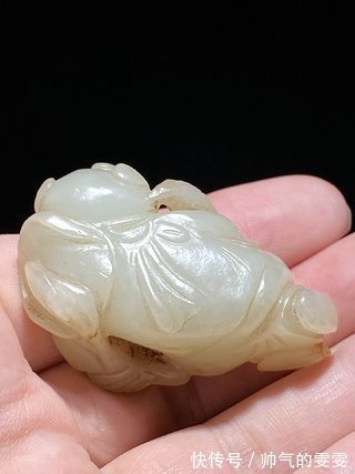 籽料&宋 和田玉籽料 白玉 童子戏鹰 执鹰童子