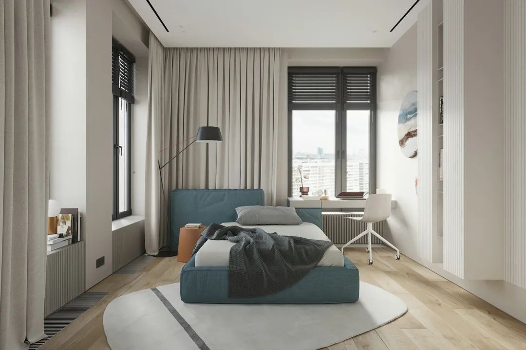 墙面|93㎡现代简约，简洁朴素+低调的灰色，营造舒适从容的氛围感