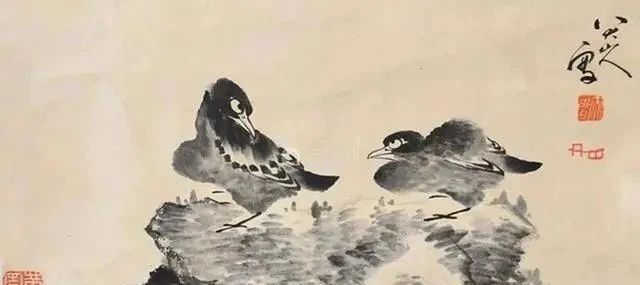 荷花鸳鸯图|同是画两只鸳鸯,与齐白石相比,八大山人的作品也是不输的