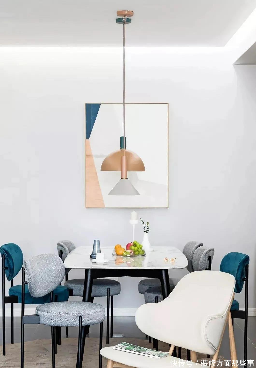 厨房|71平混搭二居室,莫兰迪色调,很高级有质感