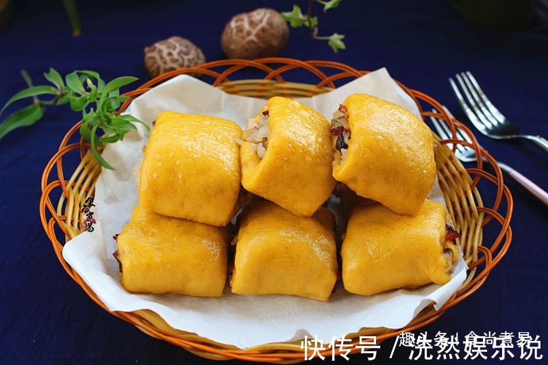 糯米饭|不会捏包子可以试试此款面食,馅料丰富很营养,越嚼越香吃不腻