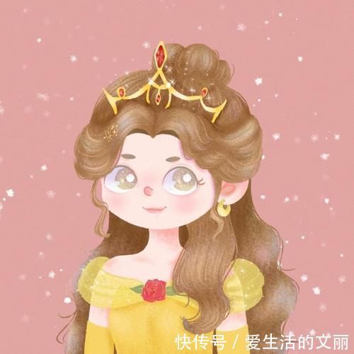 仙度瑞拉$插画风的迪士尼公主,艾莎女王眼里有雪花,花木兰眼里是什么?
