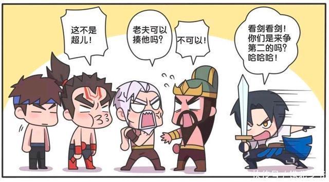 王者荣耀漫画，从八块腹肌变成了一大块，五虎上将们经历了什么？