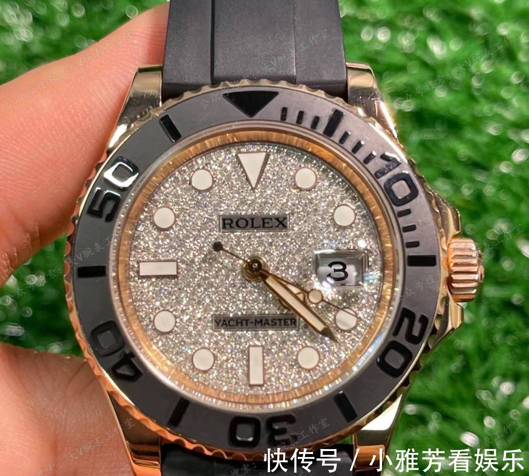 改装|劳力士金游艇改装后镶满钻包金腕表!盘面镶满真钻!