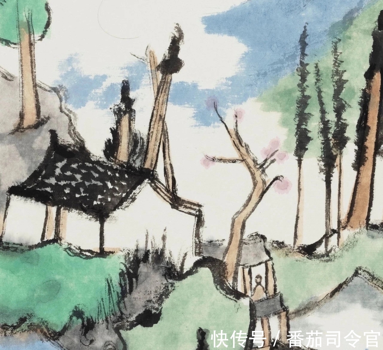 写意山水画|林容生一组写意山水画,每张都带高清局部,看清线的造型