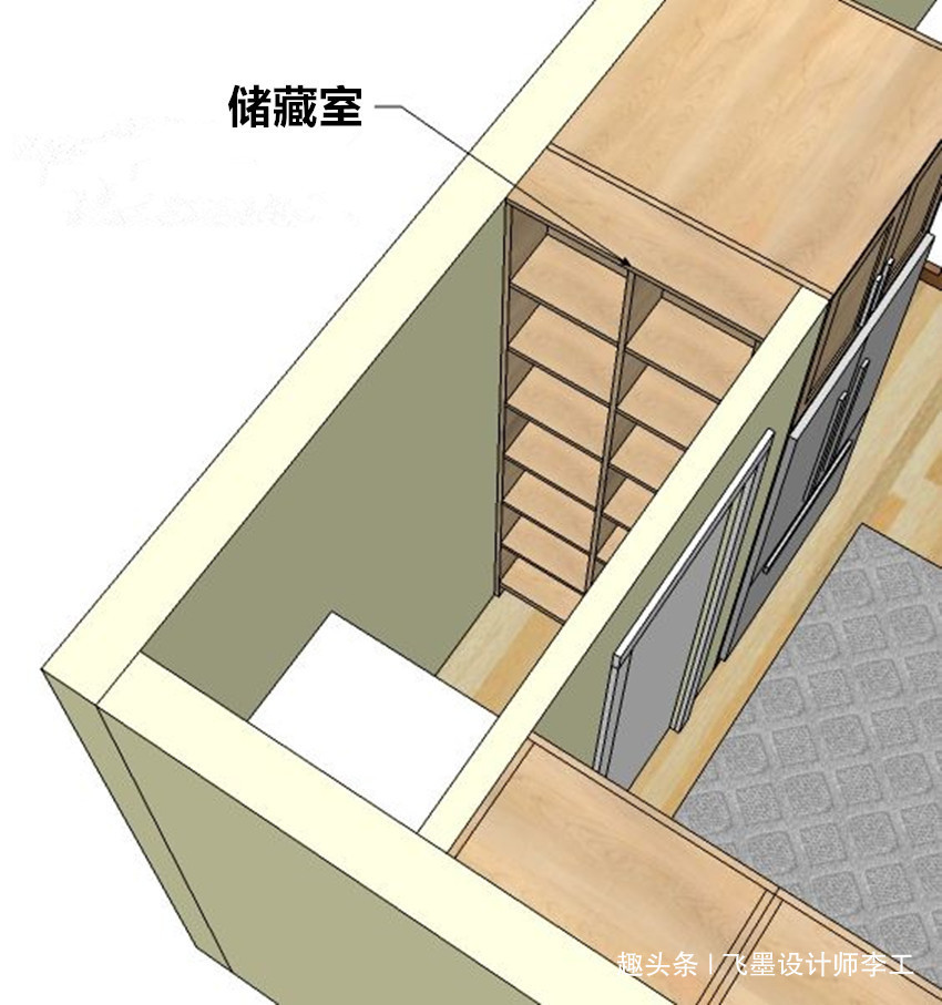 收纳|厨房别全打柜子,留出1㎡隔个储藏室!步入式空间收纳整齐又美观