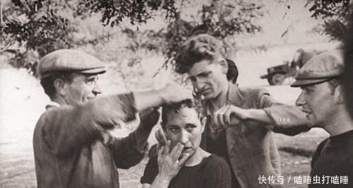 士兵|二战老照片纳粹士兵排队上慰安所，年轻女子被剃掉头发不停抹泪