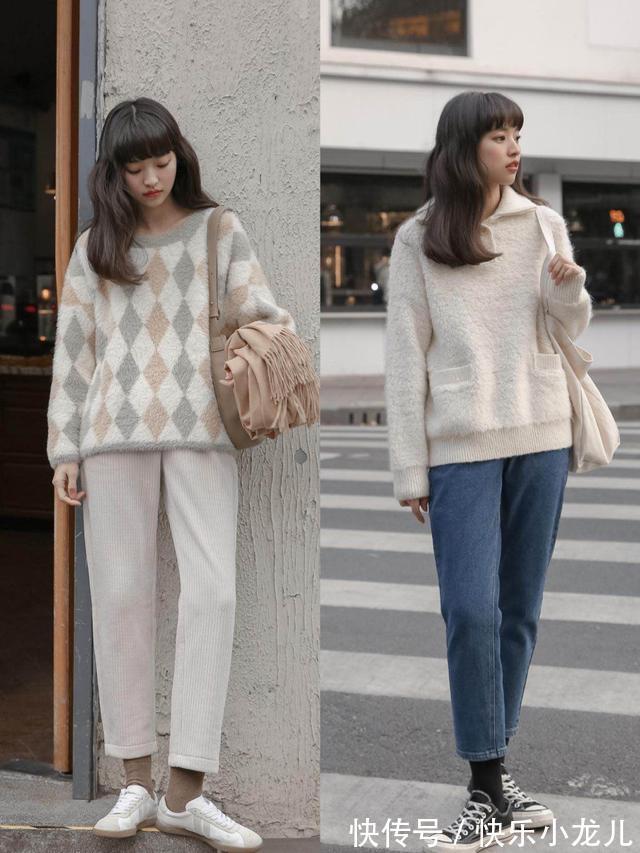 长裤 很适合冬天的搭配:长裤搭配平底鞋,显高舒适,真好看