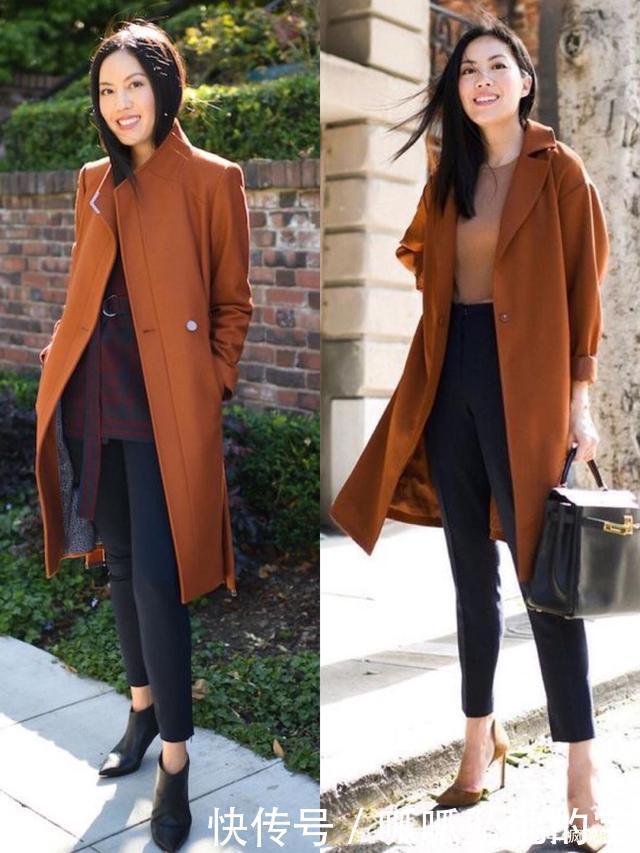 40＋的女人别乱穿，试试“大衣＋锥形裤”，时髦减龄更是提气场