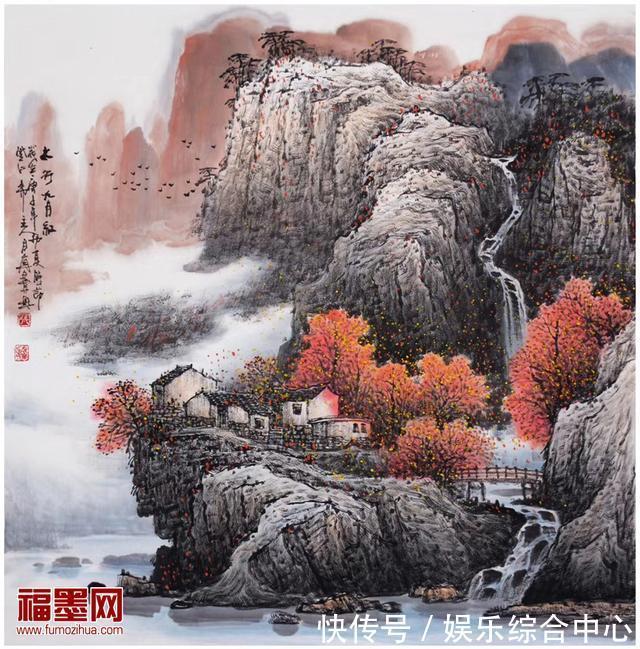 山水画|中国山水画欣赏 定格在宣纸上的秋天美景