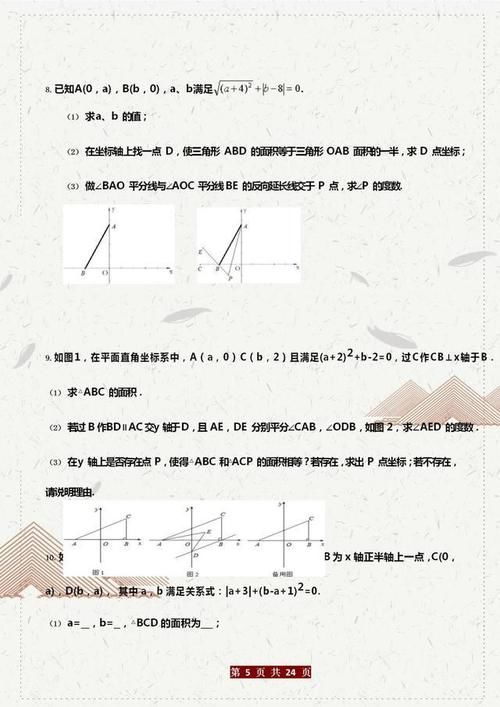 七年级数学下册：常考经典压轴题精编（有答案），参考价值极高！