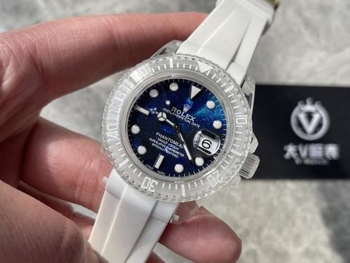 大v腕表 透明水鬼的独特魅力！水鬼改装透明水晶款表壳展示星辰大海！水晶水鬼