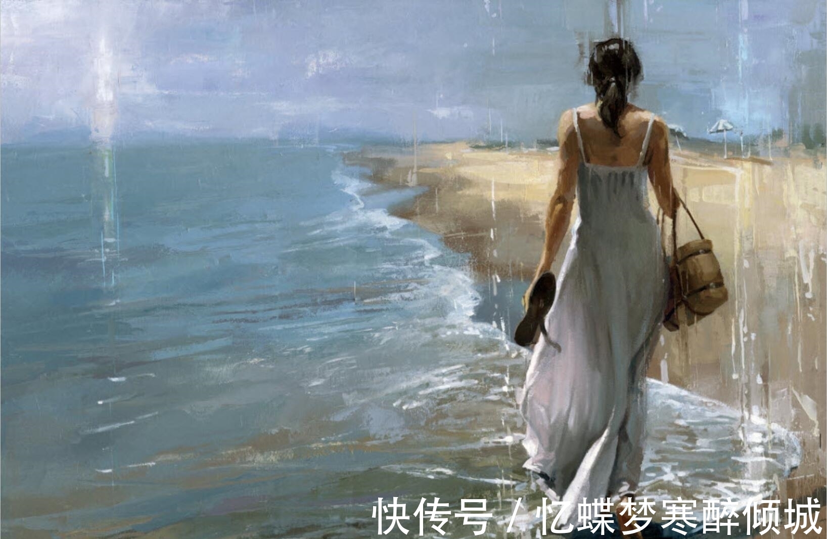 绘画!3D雕刻似的画面上典雅、知性的柔美女性|维克多唯美的调色刀画作