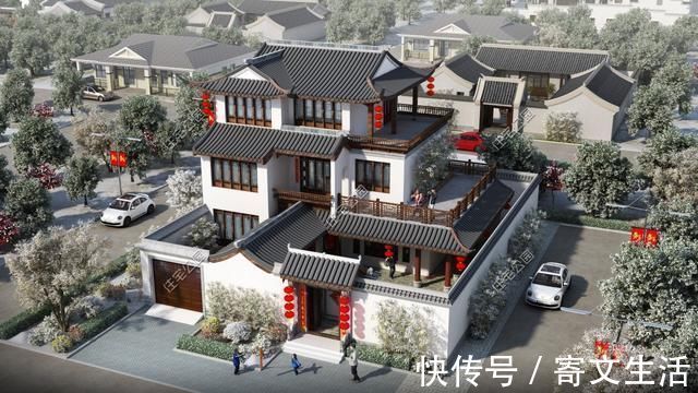 中式别墅|农村盖小院,我只服这5套中式别墅,最低20万你盖不
