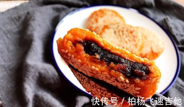 真好吃|红薯跟豆沙的碰撞,做成美味的红薯豆沙饼,香甜软糯真好吃!