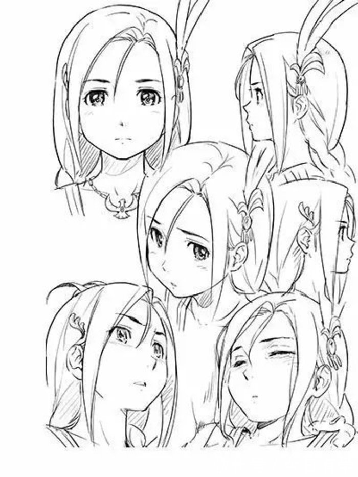 二次元|零基础学插画:如何画好美少女的脸部五官?全过程在这里