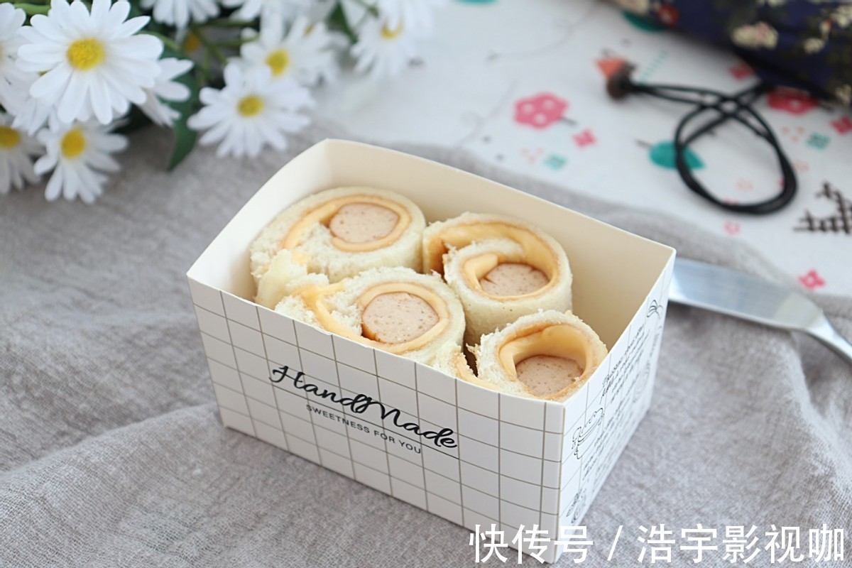 司卷|简单快手的花生酱吐司卷，10分钟就做好，好吃又营养