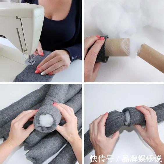旧衣服做成的粗线编织，家居用品不用买了，手工布艺附教程