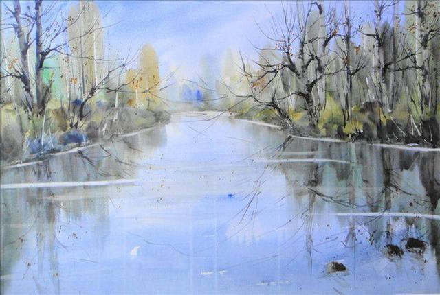 Luis#西班牙现代艺术家Luis Lopez Costea 水彩风景作品欣赏