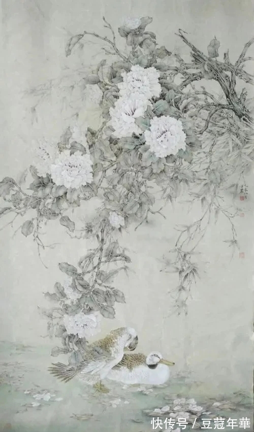 花鸟画&陈建强的花鸟画造境唯美，引人踏入清雅之境