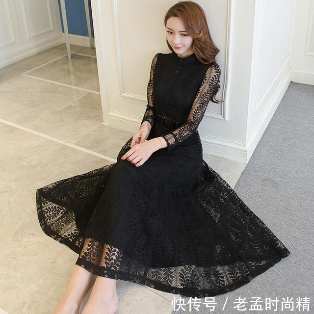 长袖 打底连衣裙不能土,聪明的女人都会备好几件基础款,好看不过时